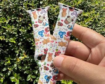 Christmas Magical Snacks Apple Watch Band, Disney Christmas Band, Disney Snacks Watch Band, Silicone Apple Watch Band