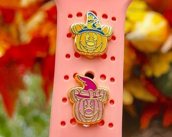 Mickey & Minnie Pumpkin Watch Band Charm - Halloween Inspired