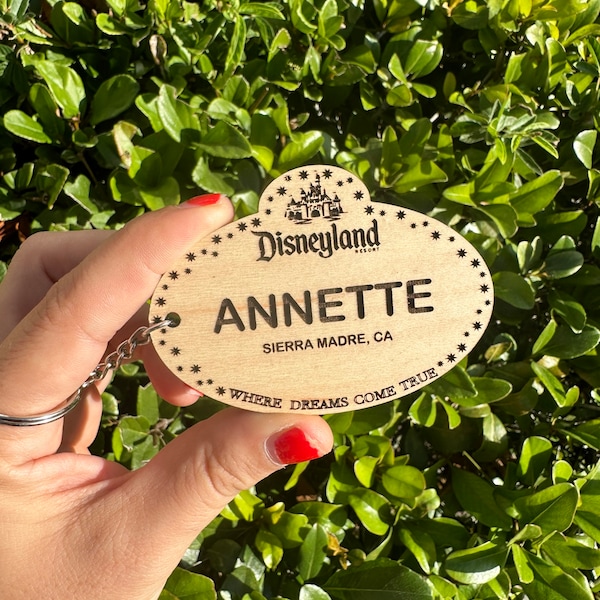 Custom Cast Member Name Tag Keychains, Cast Member Keychain, Custom Keychain, Disney Custom Keychain