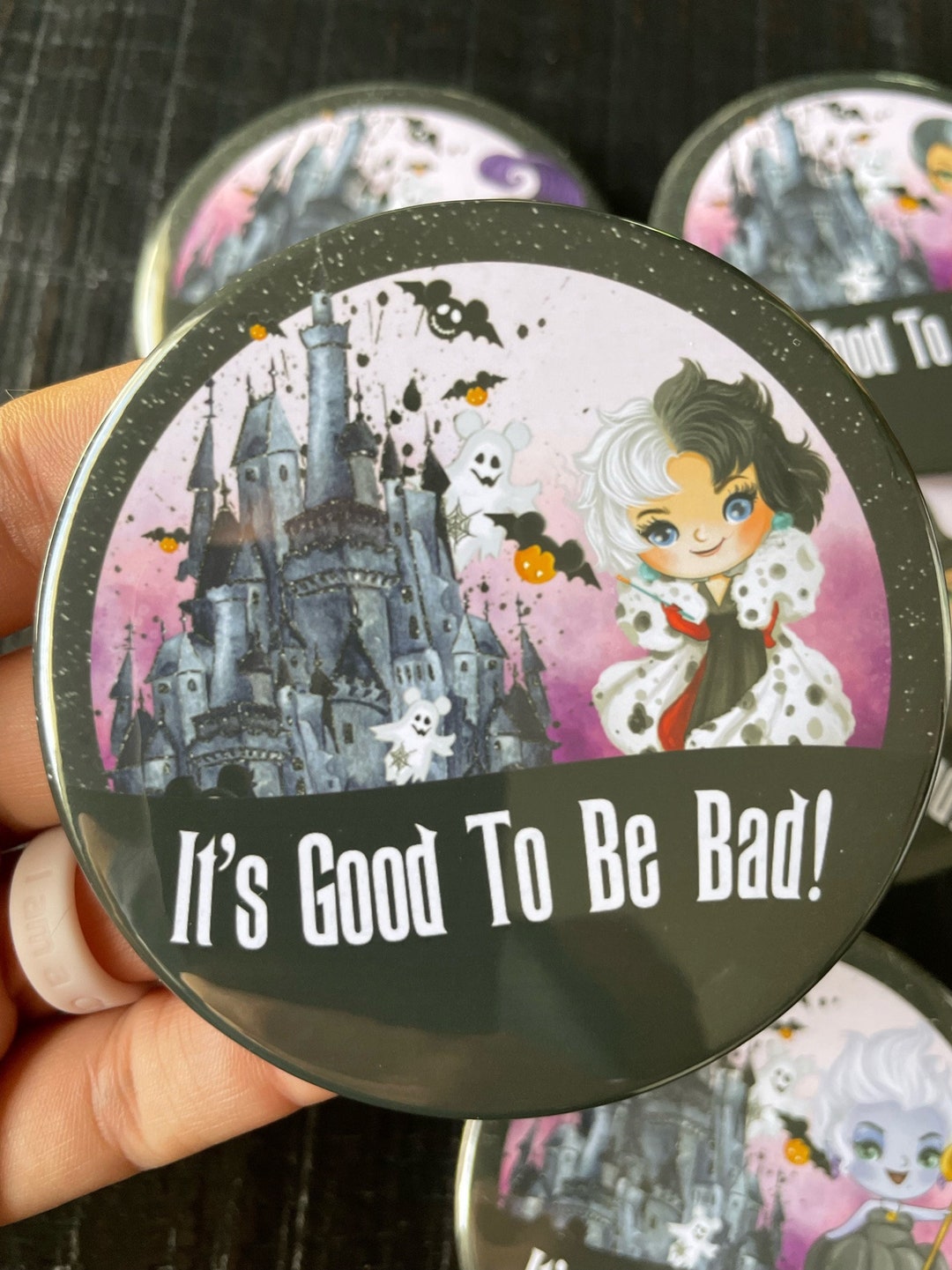 Cruella Good to Be Bad Button, It's Good to Be Bad Halloween Button ...
