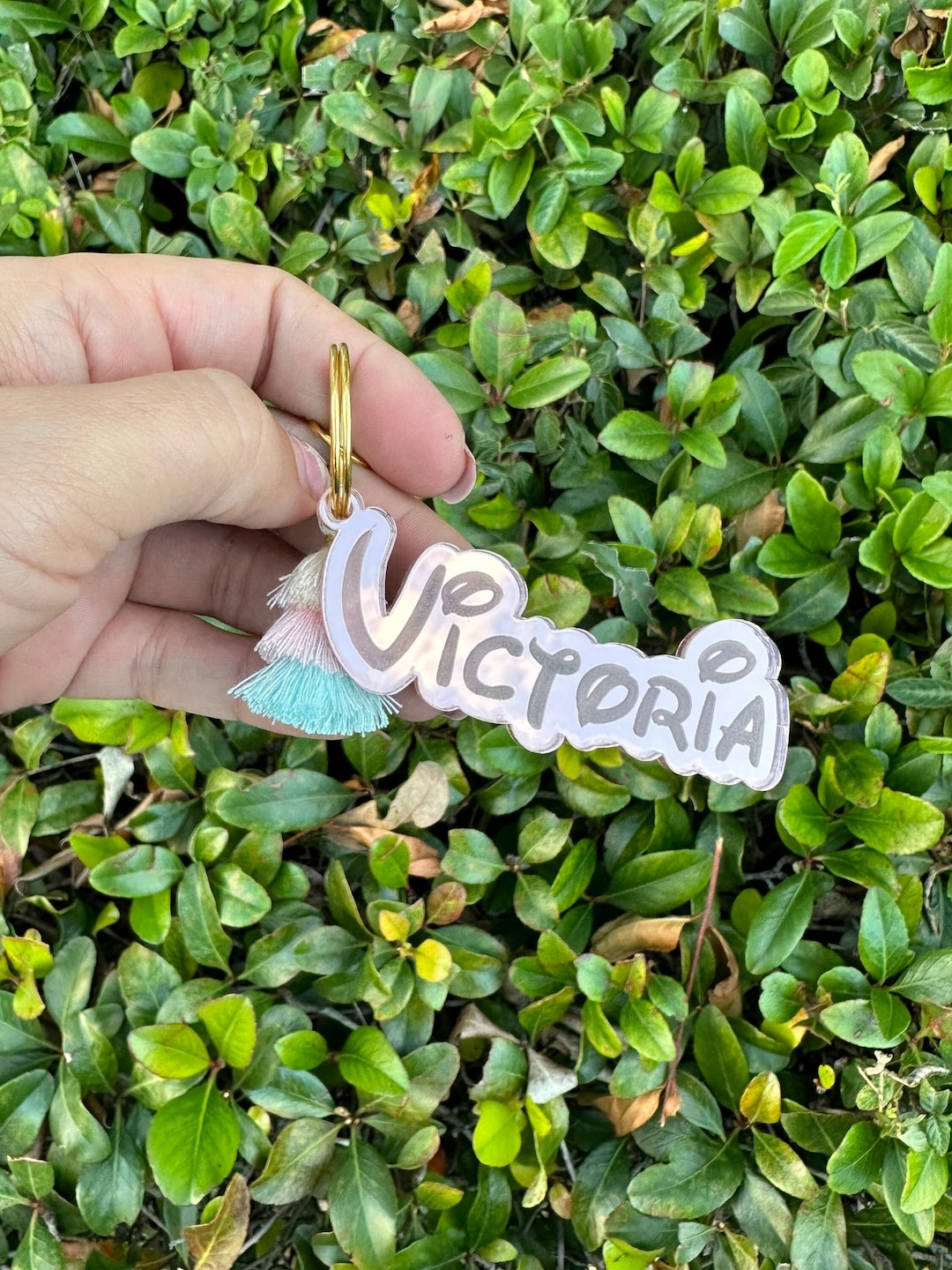 Personalized Name Disney Inspired Keychain, Rose Gold Custom Disney