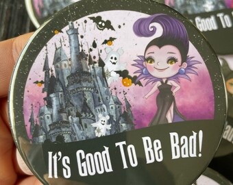Yzma Good to Be Bad Button, It's Good To Be Bad Halloween Button, Disney Halloween Button, Villain Button, Button
