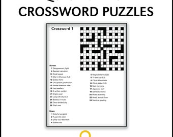 Print-At-Home Quick and Easy Crossword Puzzles Vol 1, Digital Download