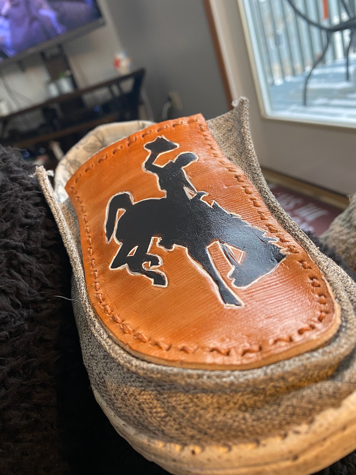 custom leather hey dudes womens
