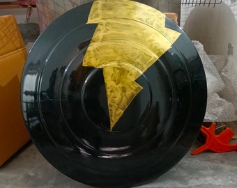 Middeleeuwse zwarte Adam Captain America Shield: The Rock-cosplayreplica