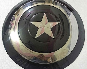 Black Captain America Shield, Avengers Metal Cosplay (22 inch)
