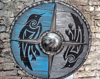 Viking Valhalla Raaf Houten Schild: LARP-harnas, klaar voor middeleeuws gevecht