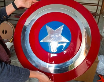 Escudo de los Vengadores del 75.º aniversario: Escudo de cosplay del Capitán América de aleación de metal