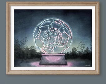 Bentonville, Arkansas Print, Northwest Arkansas Wall Art, Watercolor Print, Arkansas Gift