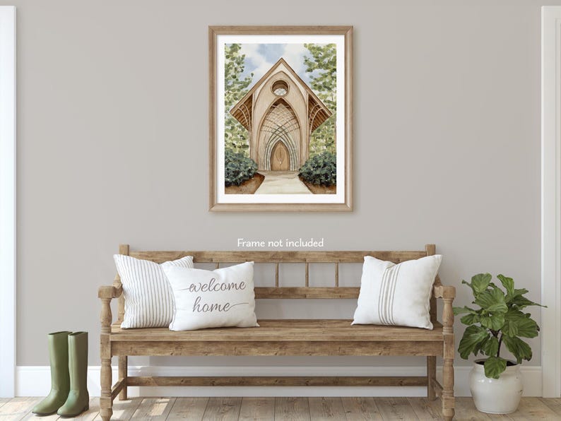 Mildred B. Cooper Chapel, Bella Vista, Arkansas, Northwest Arkansas Wall Art, Watercolor Print