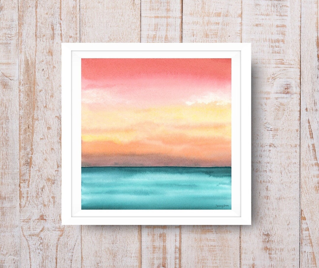 日本未入荷-4サイズ♪ウォールアートWatercolor Ocean at Sunset il_340x270.4907577704_p9hs.jpg