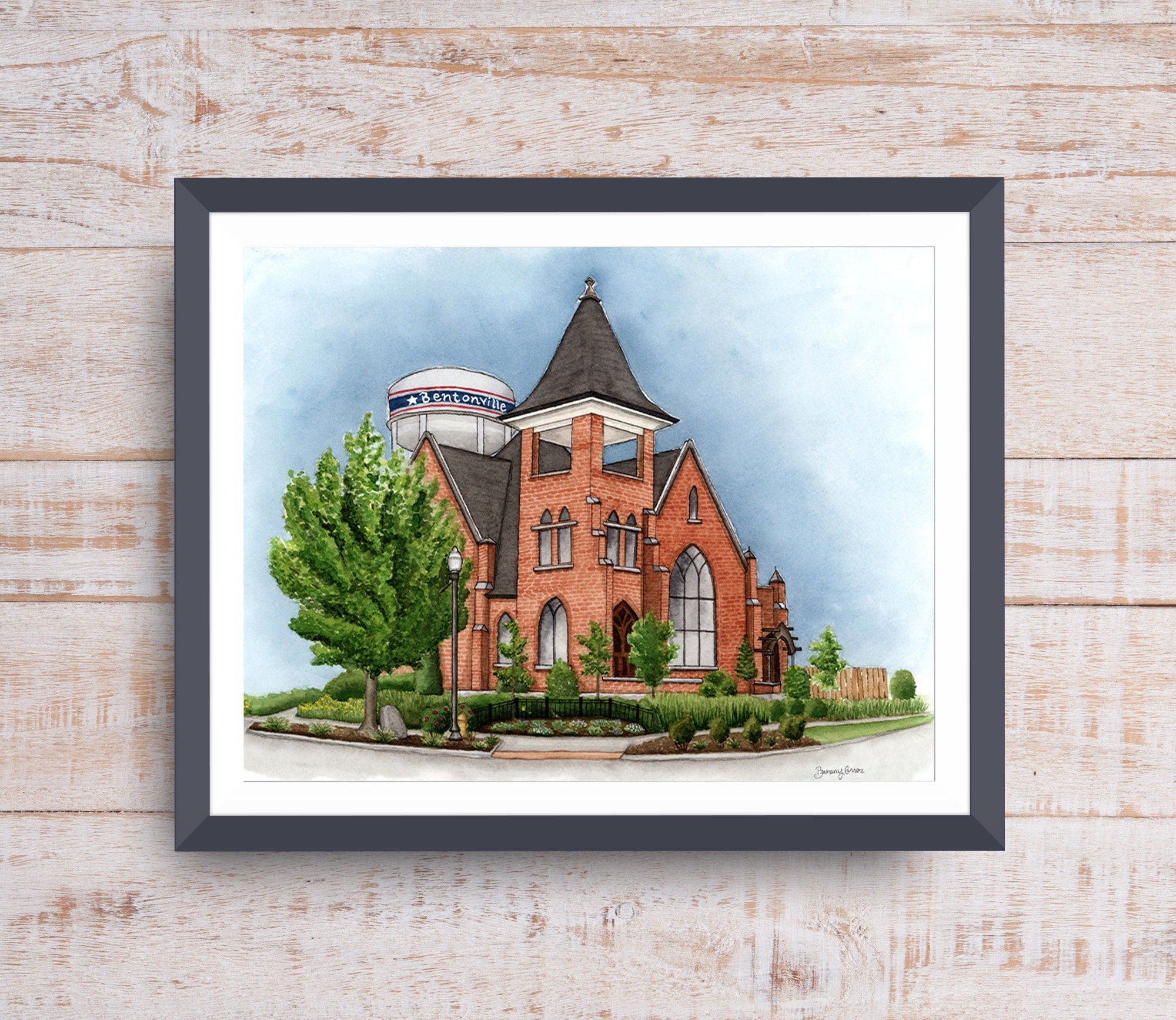Bentonville AR Watercolor Print Preachers Son and Etsy
