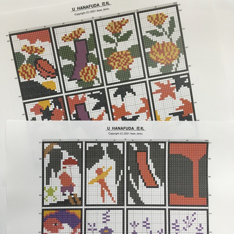 U_HANAFUDA Cross Stitch Pattern PDF - Etsy