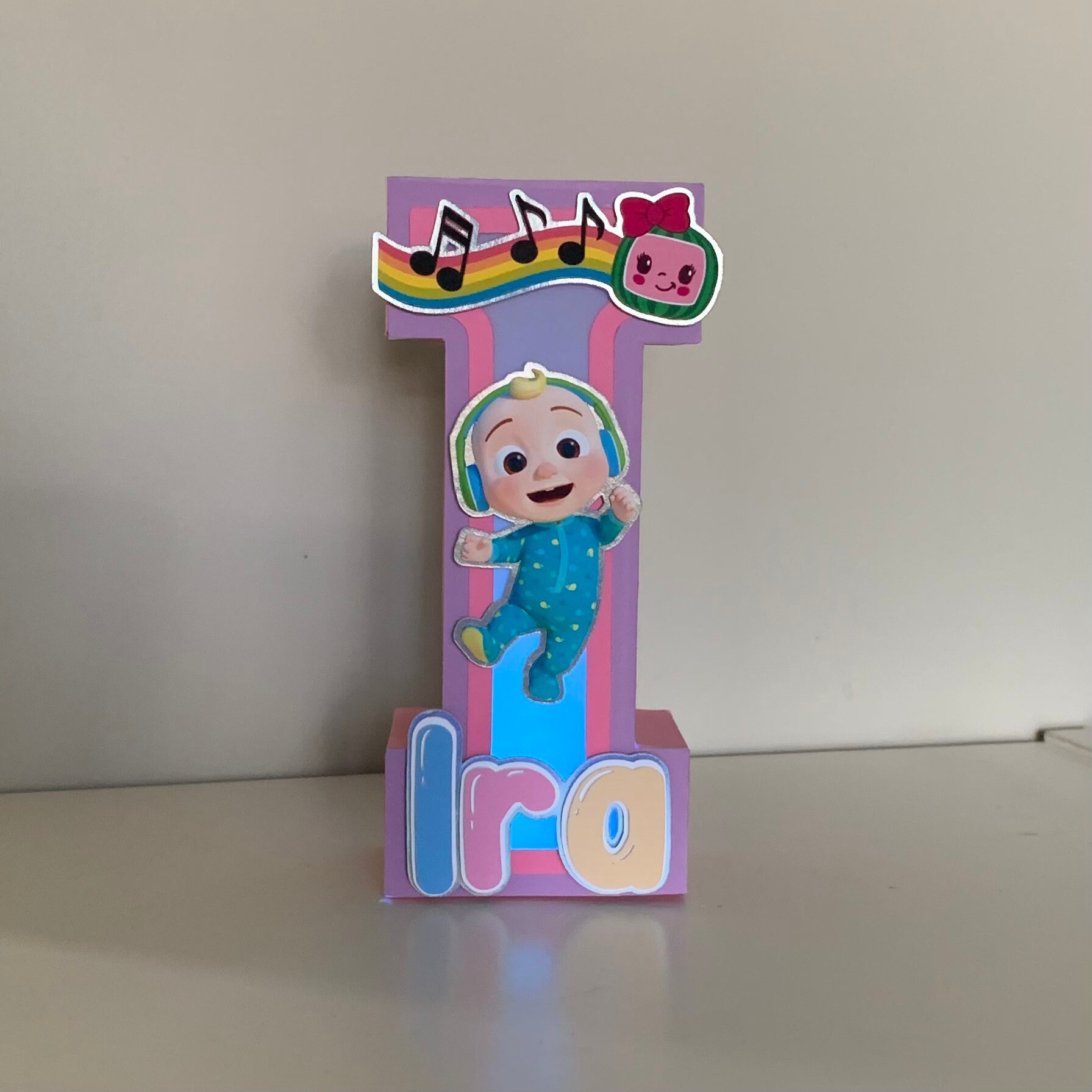 3D Number With Light Birthday Decor Etsy Canada