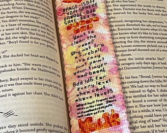 Fireball Spell Bookmark Cross Stitch Pattern