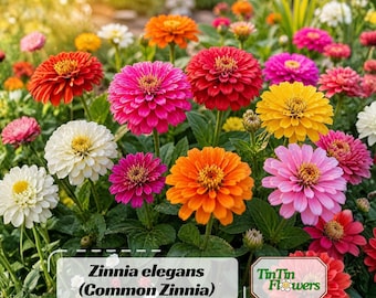 Zinnia elegans (Common Zinnia) Seeds - Open-Pollinated - Common Zinnia – Vibrant Summer Blooms – Easy To Grow