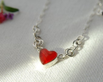 Rosarita Heart Sterling Silver Necklace