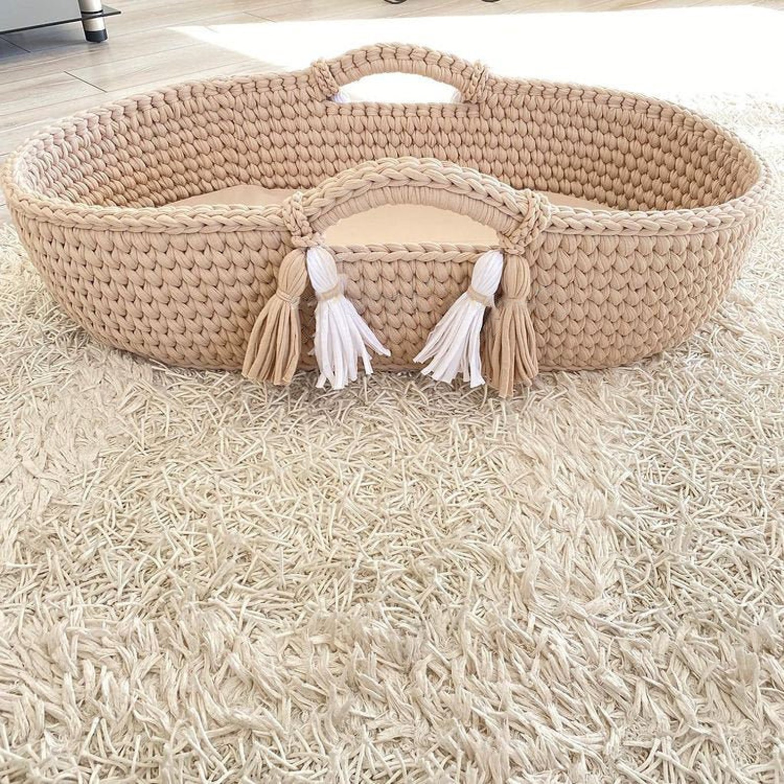 Strickkorb Moseskorb Kinderzimmermöbel Neues | Etsy