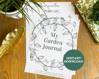 Druckbares Garten Journal: Pflanzen & Wildtiere Tracker (PDF)