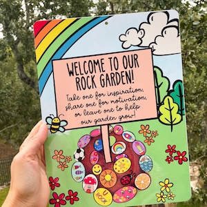 Rock Garden Sign: Kindness Rocks Project, School Garden Decor - Etsy