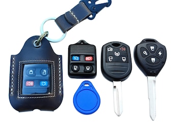 Handmade Leather Car Key Fob Cover: Smart Key Protector