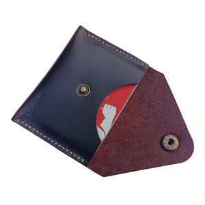 Handmade Leather credit card holder and coin purse,  thin wallet, slim wallet, handmade pouch