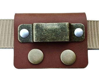 Leather Tape Measure Holster: Heavy Duty Belt Holder
