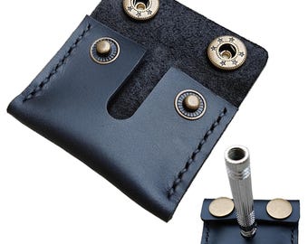 Handgefertigte Leder Rasierhobel Travel Cover, Double Edge Rasierkopf Schutzhülle