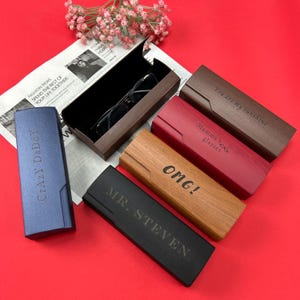 Étui à lunettes rigide à personnaliser | Boîte à lunettes rigide | Personnalisation Brillenetui | Cadeau pour papa | Cadeau pour maman | Brillenetui Hartschale