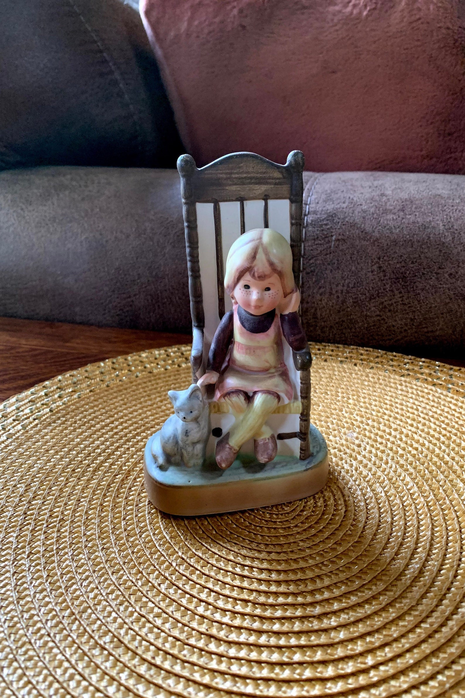 Holly Hobbie In Chair With Cat Figurine 1971 American Etsy