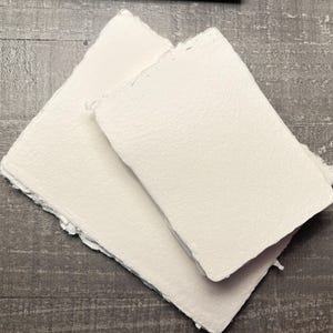 Papel de acuarela blanco hecho a mano de 300 g, A6 4,3" x 6,3" (10 hojas); A5 6,3" x 8,7" (5 hojas)