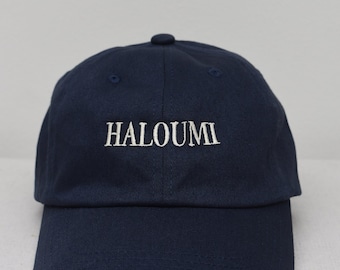 Haloumi embroidered dad hat.