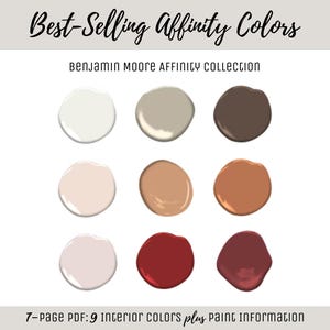 Interior Home Paint Color Scheme Benjamin Moore Affinity Paint Collection Trending Popular Palette Best-Selling Favorite Paint Room Color