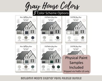 Exterior Home Paint Color Scheme Benjamin Moore Paint Selection Color Palette Exterior Design Color Consult Paint Ideas Gray House Bundle