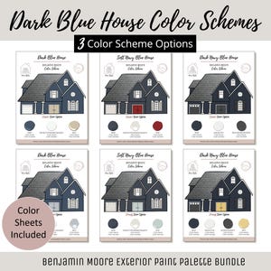 Exterior Home Paint Color Scheme Benjamin Moore Paint Selection Color Palette Exterior Design Color Consult Paint Ideas Blue House Bundle
