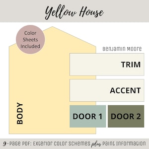 Exterior Home Paint Color Scheme Benjamin Moore Paint Selection Color Palette Exterior House Design Color Consult Paint Ideas Yellow