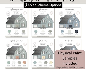 Coastal House Bundle Exterior Paint Color Scheme Guide Benjamin Moore Paint Palette Home Exterior Design Selection Renovation Curb Appeal