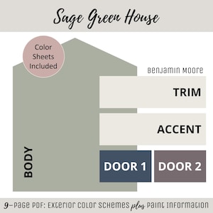 Exterior Home Paint Color Scheme Benjamin Moore Paint Selection Color Palette Exterior House Design Color Consult Paint Ideas Sage Green