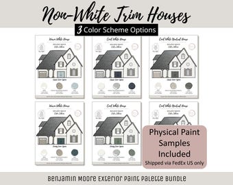 Exterior Home Paint Color Scheme Benjamin Moore Paint Selection Color Palette Idea Exterior Design Color Consult Non-White Trim House Bundle