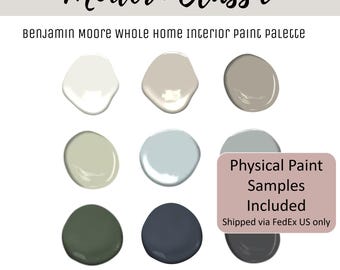 Paleta farb do całego domu Benjamin Moore Modern Classic Schemat kolorów farb do wnętrz Kombinacja domów Najlepiej sprzedające się farby według pomieszczenia Konsultacja