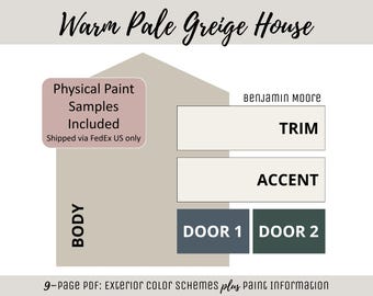 Exterior Home Paint Color Scheme Benjamin Moore Paint Selection Color Palette Exterior House Design Color Consult Paint Ideas Warm Greige