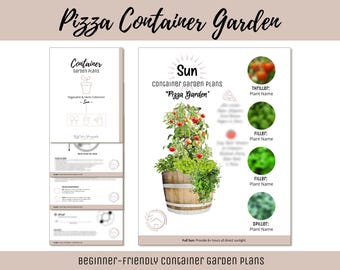 Eenvoudig eetbaar containertuinplan Groentekruidentuin Ontwerp voor beginners Gebruiksvriendelijke tuingids How-To moestuinindeling Thematuin voor kinderen