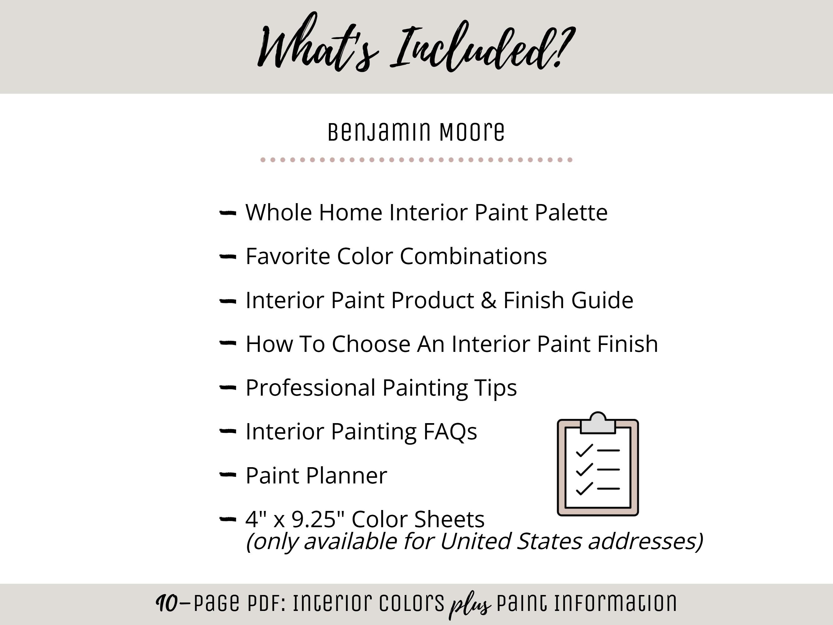 Whole Home Modern Farmhouse Paint Palette Benjamin Moore Interior Color ...