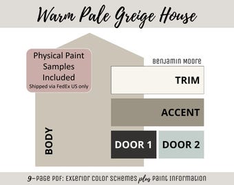 Exterior Home Paint Color Scheme Benjamin Moore Paint Selection Color Palette Exterior House Design Color Consult Paint Ideas Warm Greige