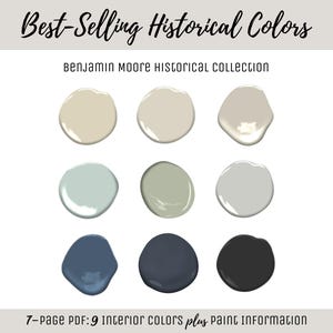 Interior Home Paint Color Scheme Benjamin Moore Paint Collection Trending Popular Palette Best-Selling Historic Favorite Paint Room Color