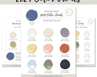 2024 Color Trends Benjamin Moore Interior Home Paint Color Scheme Trending Popular Paint Palette Consult Color of the Year Blue Nova
