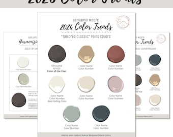 2026 Color Trends Benjamin Moore Interior Home Paint Color Scheme Trending Popular Paint Palette Consult Color of the Year Silhouette AF-655