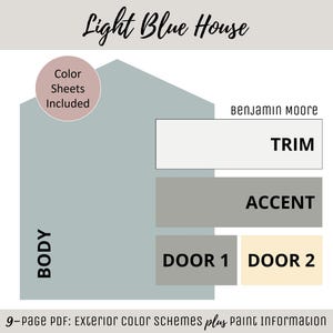 Exterior Home Paint Color Scheme Benjamin Moore Paint Selection Color Palette Exterior House Design Color Consult Paint Ideas Light Blue