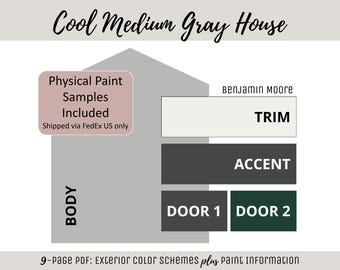 Exterior Home Paint Color Scheme Benjamin Moore Paint Selection Color Palette Whole House Design Color Consult Paint Ideas Cool Gray