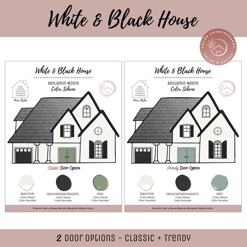 Paint Color Palette, Exterior Home Color Scheme, Benjamin Moore Paint